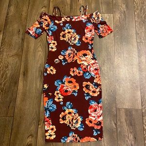 Vibrant Floral Midi Dress